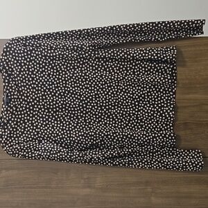 COS-100% Cotton Tee Long Sleeve Polka Dot-Size Medium